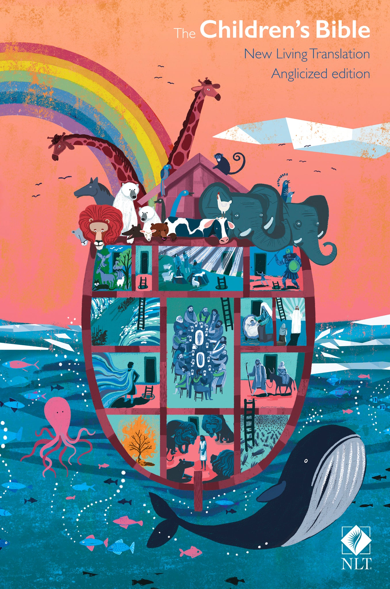 The NLT Children's Bible, Noah's Ark Edition, 24 Full Colour Illustrations, Javier Joaquin, Presentation Plate, NLT New Living Translation, Hardback, Standard size